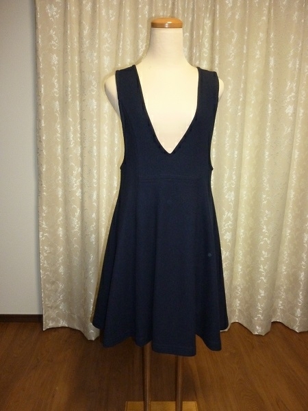 Dot&Stripes CHILD WOMAN ドット&ストライプス チャイルドウーマン ワンピース 紺色 フリーサイズ