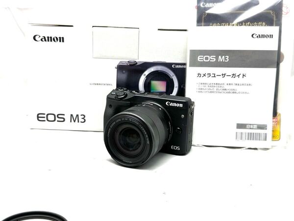 Canon EOS M3ズームレンズキット♪安心フルセット♪Wifiで撮ったその場でスマホに写真送れます♪