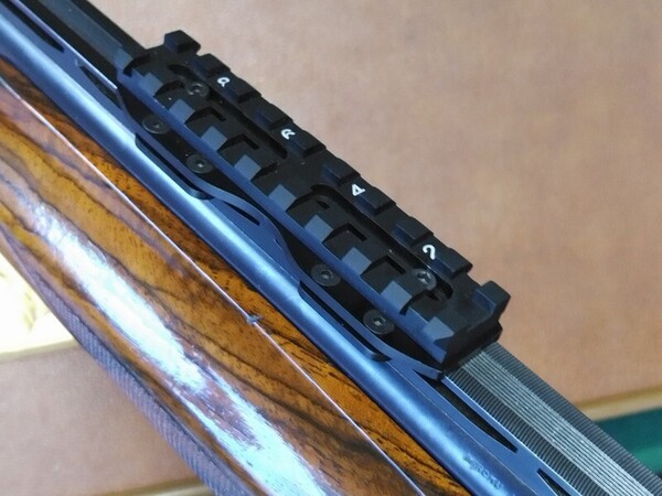 【戦民思想】上下2連15mmワイドリブ対応専用マウントベース(ワンオフ品のお裾分け)クレー射撃や狩猟での取付/使用を想定