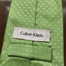 Calvin Klien カルバンクライン ネクタイ グリーン 黄緑_画像7