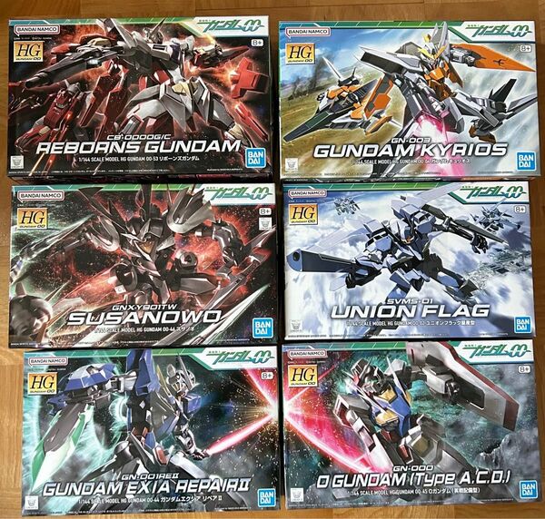 ガンプラ ダブルオー リボーンズガンダム スサノオ ガンダムエクシア ガンダムキュリオス ユニオンフラッグ Oガンダム HG