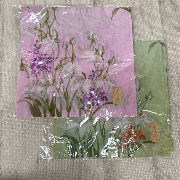 婦人服 大判ハンカチ 花柄 2枚セット