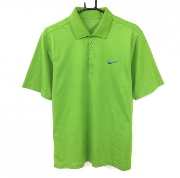 NIKE 半袖ポロシャツ ゴルフウェア Lサイズ DRI-FIT 襟一部透かし編み