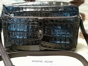 本物志向★美品★最高級品WATA-ICHI クロコダイルカイマンショルダーバッグ No.99 t 6500000