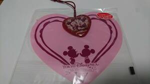 【ディズニー 缶バッジ】TDS 東京ディズニーシー 5周年 缶バッジ付きメッセージカード 1個 バレンタイン柄