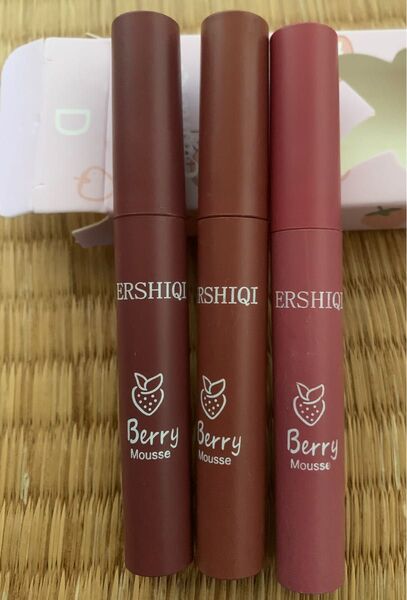 ERSHIQI ベリーマットリップスティック:3本セット D