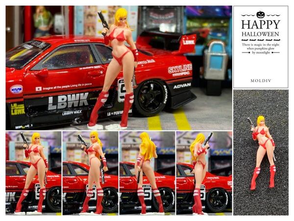 1:64 美戦士 美女 顔塗装 スナイパー フィギュア トミカサイズ ジオラマ MINI GT LBWK 日本未発売マテル ミニカー MATTEL 精密塗装