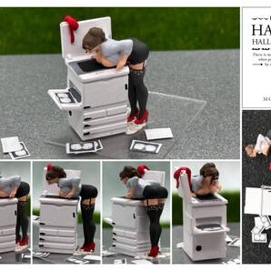 1/64 OL コピー機 セクシー 美尻 フィギュア トミカサイズ ジオラマ 精密塗装 ホットウィール MINI GT LBWK Hot Wheels