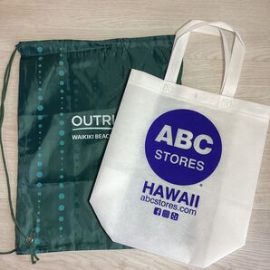 ABC STORES 不織布エコバッグ HAWAII ショッピングバッグ アウトリガーワイキキビーチコマーホテル ナップサック