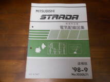 B7640 / K74T ストラーダ STRADA 整備解説書 電気配線図集 追補版　1998年9月発行_画像1