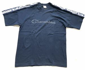 90s オールド チャンピオン デカロゴ ビッグロゴ Tシャツ　　90年代 ヴィンテージ ビンテージ vintage Champion 袖ロゴ 柳1775