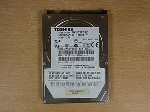 △A/647●東芝 TOSHIBA☆2.5インチHDD(ハードディスク)☆60GB SATA300 5400rpm☆MK6037GSX☆中古品