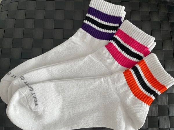 FRUIT OF THE LOOM フルーツ オブ ザ ルーム 靴下 25~27cm 3足組⑤