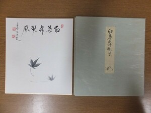 【真筆保証】 松長剛山 直筆 大徳寺 高桐院 臨済宗 茶掛 茶道具 ⑬ 色紙作品何点でも同梱可