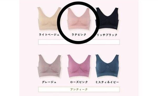 ジニエインテグレートブラ☆ ラテピンク☆ Lサイズ☆ 洗濯ネットつき☆