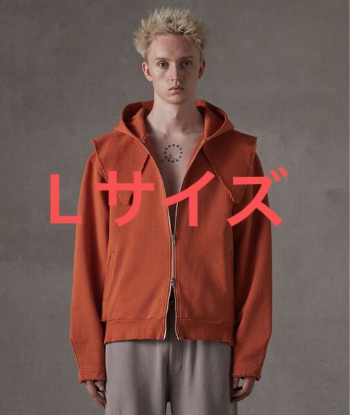 【GRANCY】ヘビーウェイト レイヤーデザイン フルジップフーディ Lサイズ