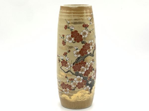 九谷 金山 作 金彩色絵 花詰 花瓶 高さ約30.5cm｜ホビー・楽器