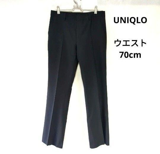 UNIQLO ユニクロ ストライプ スラックス レディース レディースパンツ パンツ スリム ネイビー ブラック