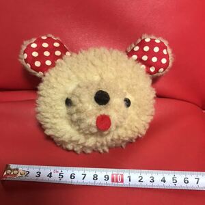  hand made key holder .. bear Bear polka dot dot soft toy strap 