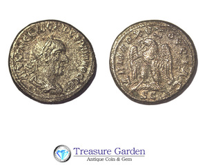 トレジャーG) 古代ローマ 249-251年頃 テトラドラクマ銀貨 トラヤヌス・デキウス帝 ビロン コイン