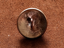 フランス 20サンチーム コインコンチョ 23mm ヘアゴムブレスレット（額面）：ループ 古銭 小銭 硬貨 バングル アンクレット_画像3