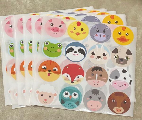 動物 シール ご褒美シール 大きめ 10シート入り