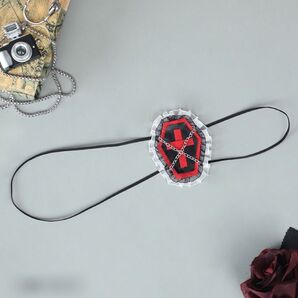 コスプレ 眼帯 ハロウィン 仮装 ゴシック ロリータ 十字架 棺桶 アイパッチ かわいい 赤色 地雷系 量産型 イベント 格上げ