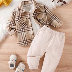 SHEIN Ranchside Kids 男の子赤ちゃん ジャケット&パンツ