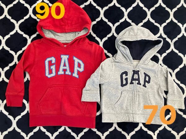 GAP パーカー ギャップ 90 70 兄弟 姉妹 お揃い リンクコーデ