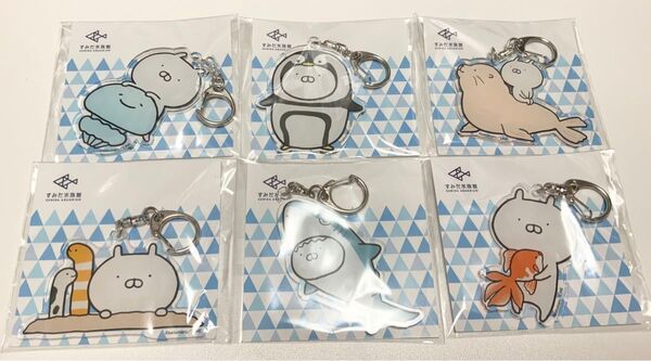 新品 うさまる すみだ水族館限定 アクリルキーホルダー 全6種 Qualia