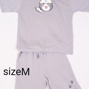 仕事猫 フード付きルームウェア 上下セット