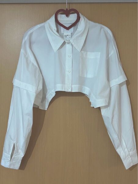 2way hem deformation short shirt AMERI