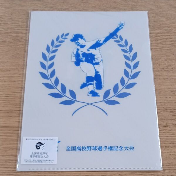 全国高校野球選手権第100回記念大会オフィシャルグッズA4クリアファイル2枚セット未開封新品