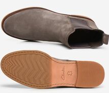 Clarks 23cm サイドゴア ブーツ ジッパー トープ スエード チェルシー レザー 革 ブーティー ローファー バレエ スニーカー パンプス AC6_画像10