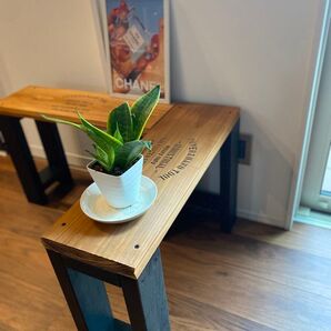 簡易テーブル チェアー 飾り棚 アメリカン 2個セット