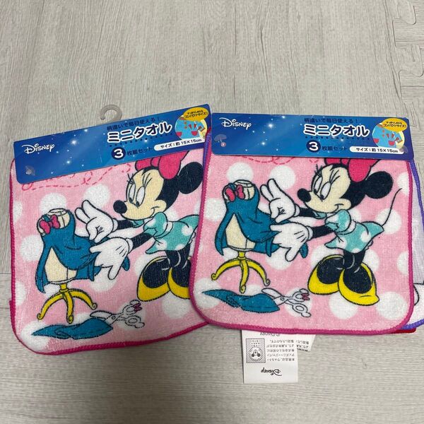新品 ミニミニタオル ハンカチ ミニー ディズニー