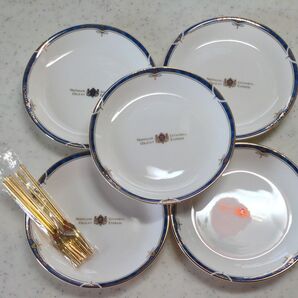ケーキ小皿&フォーク 5セット ノスタルジー イスタンブール オリエント エクスプレス ジャパン 桃山陶器