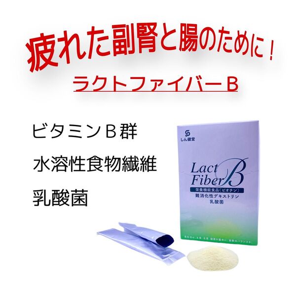 疲労、免疫力、炎症に!副腎と腸を元気にする!【しん健堂 ラクトファイバーB】