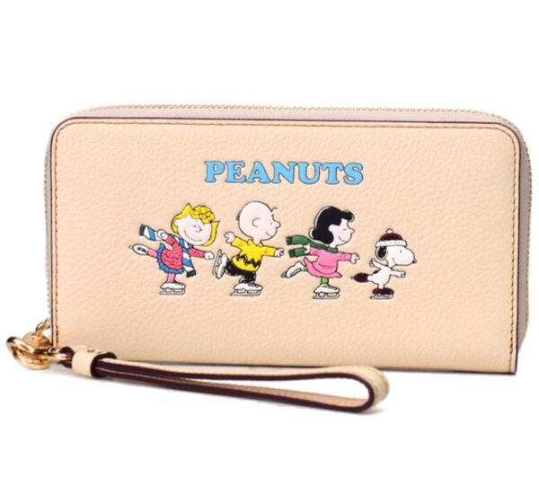 COACH コーチ スヌーピー PEANUTS コラボ 長財布 財布 アイボリー おしゃれ 新品 未使用 レア 袋付き