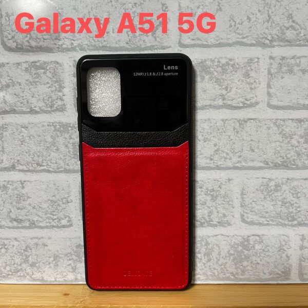 Galaxy A51 5G ケース Galaxy A51 5G 背面ケース バイカラー レッドとブラック