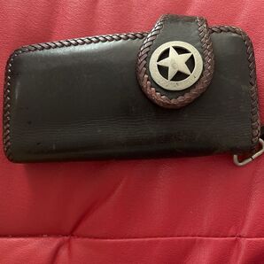 S'FACTORYエスファクトリー マイクロウォレット ブラック&レッド 長財布