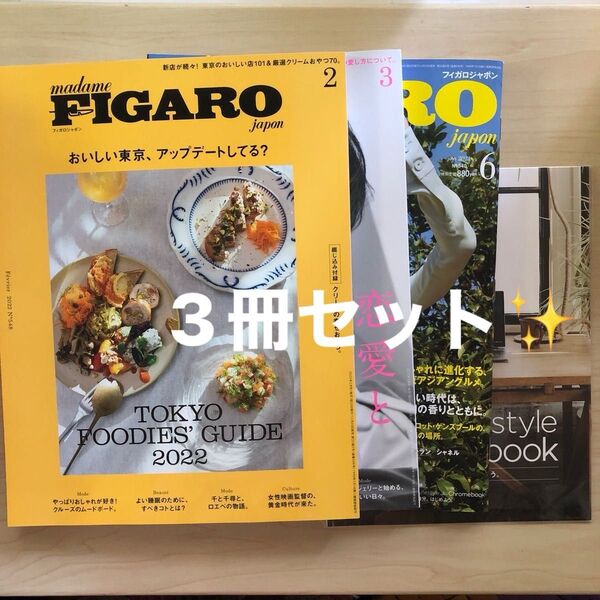 大特価!!【新品未読】FIGARO japon フィガロジャポ2022年2月号 、3月号と2021年06月号の3冊セット