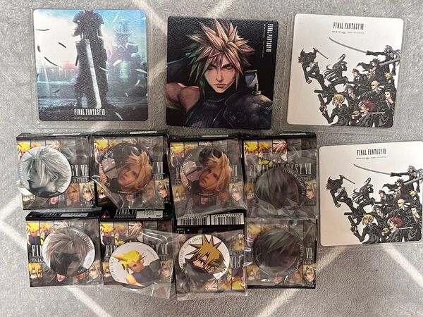 FF7 クラウド 缶バッジ コースター まとめ売り ファイナルファンタジー