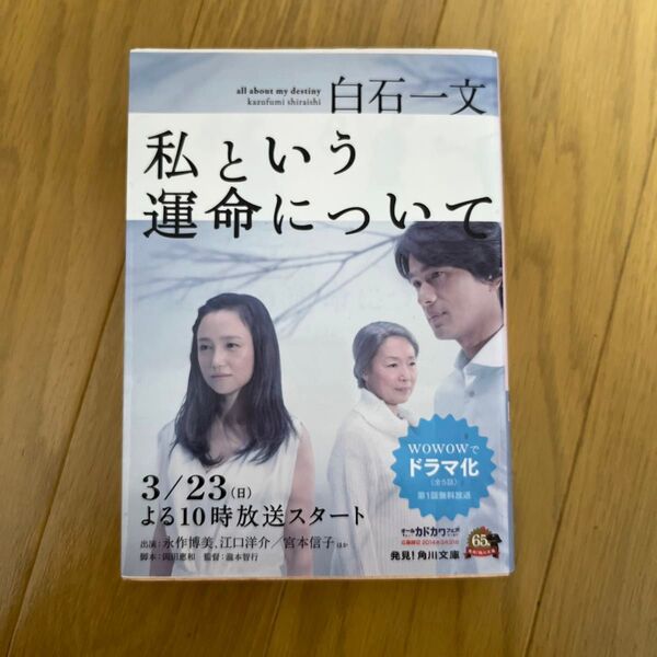 【美品】白石一文 私という運命について 文庫本 角川文庫