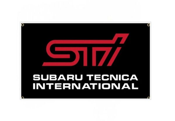 フラッグ T147 スバルSTIポスター ガレージ装飾 バナー