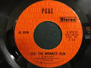 PG&E( Pacific Gas & Electric ) ： Thank God For You Baby 7'' / 45s ★ AOR 70's Rock ☆ c/w See The Monkey Run // シングル盤 / EP