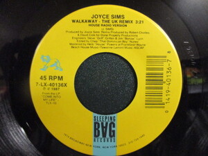 Joyce Sims ： Walkaway The UK Remix 7'' / 45s ★ Soul / Funk ☆ シングル盤 / EP