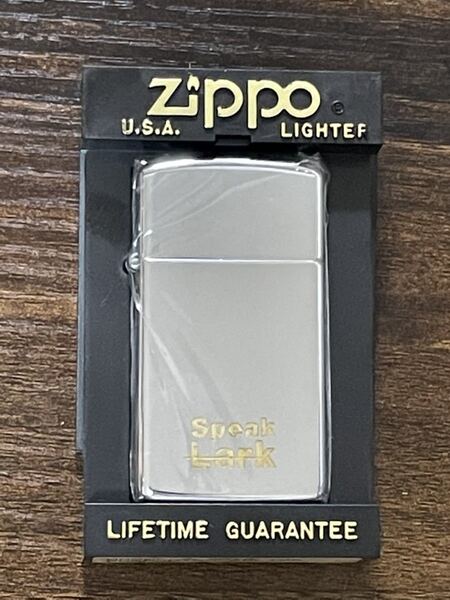 zippo Speak LARK 限定品 ラーク 年代物 1992年製 Lark スリム タバコ銘柄 デットストック シルバーインナー 同年代 1992年製