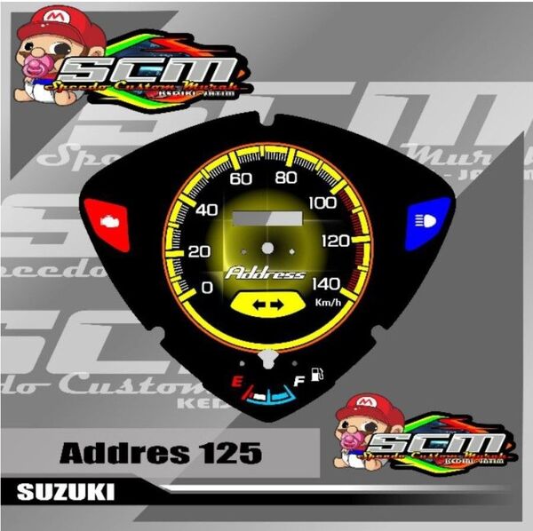 国内未発売 視認性上がります address110 アドレス110用 メーターパネル イエロー 適合車種 CE47A