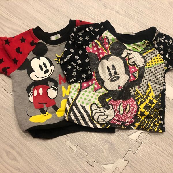 長袖Tシャツ キャラクター トレーナー プリント ミッキー